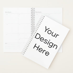 Planner 5.5" x 8.5" Harde Kaft Spiraal Wit