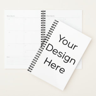 Planner 5.5" x 8.5" Harde Kaft Spiraal Zwart