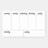 Planner  7 dagen scheur weg kalender post-it® notes (Voorkant)