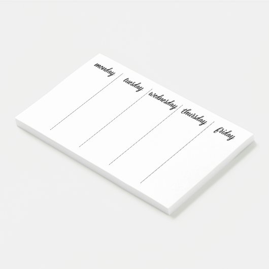 Planner  7 dagen scheur weg kalender post-it® notes (Schuin)