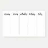 Planner  7 dagen scheur weg kalender post-it® notes (Voorkant)