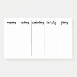 Planner  7 dagen scheur weg kalender post-it® notes