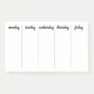 Planner  7 dagen scheur weg kalender post-it® notes