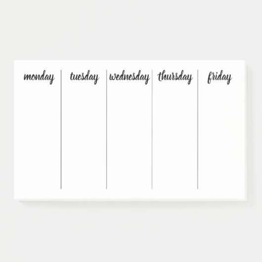 Planner 7 dagen scheur weg kalender post-it® notes (Voorkant)