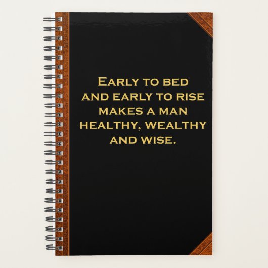 Planner Ben Franklin Quote Early Bed Rise (Voorkant)