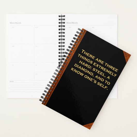 Planner Ben Franklin Quote Hard Steel  (Display)
