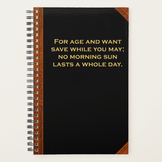 Planner Ben Franklin Quote Morning Sun (Voorkant)