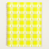 Planner Bladder Cancer Awareness Plaid, Yellow (Voorkant)
