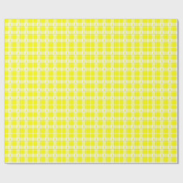 Planner Bladder Cancer Awareness Plaid, Yellow Cadeaupapier