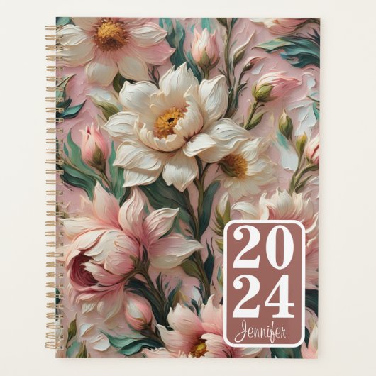  planner bloemen, botanisch, bloemen (Voorkant)