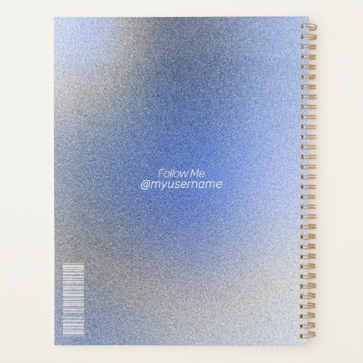 Planner Boek Stijl Fotosjabloon & Sociale Naam (Achterkant)