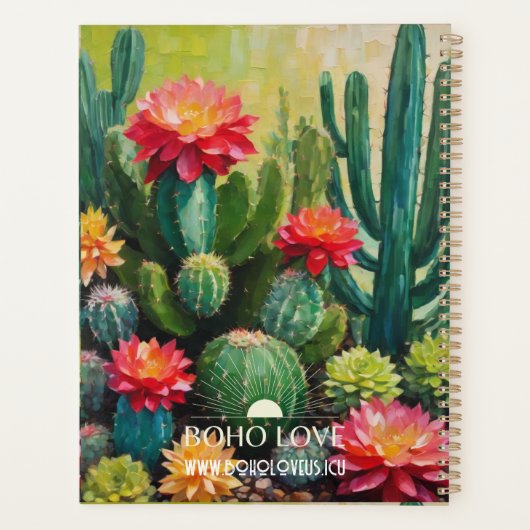  planner, boho, botanische agenda (Achterkant)