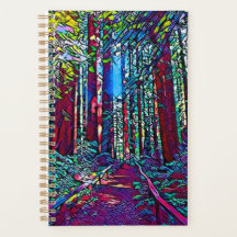 Planner California Redwood Trees (Glas in lood)