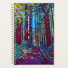 Planner California Redwood Trees (Glas in lood)