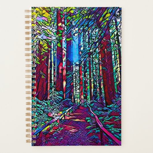 Planner California Redwood Trees (Glas in lood) (Voorkant)