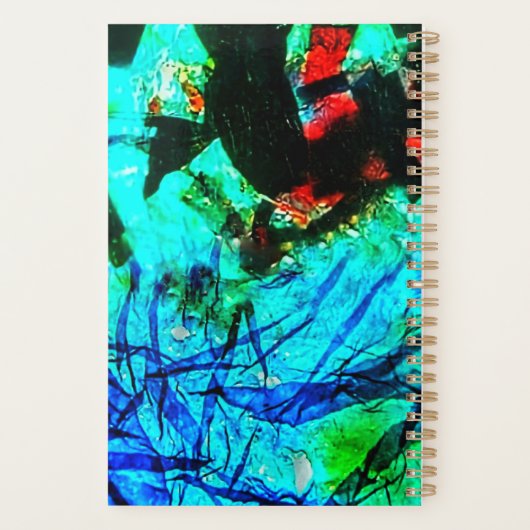 Planner dubbelblauw abstracte geest planner (Achterkant)