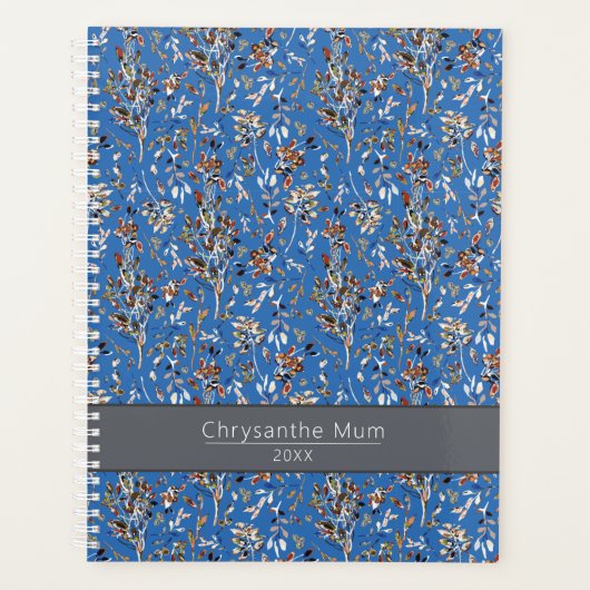 Planner Elegant Bladeren Botanisch Patroon (Voorkant)