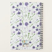 Planner Elegant Paarse Bloempatroon (Achterkant)