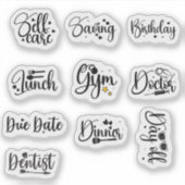 Planner Essentials: Stickerblad voor alledaagse mo Sticker (Voorkant)