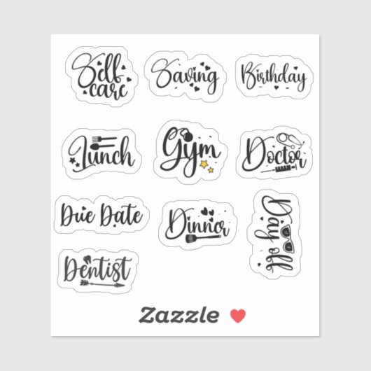 Planner Essentials: Stickerblad voor alledaagse mo Sticker (Vel)