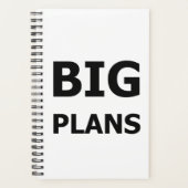 Planner Funny Gezegde Big Plans (Voorkant)