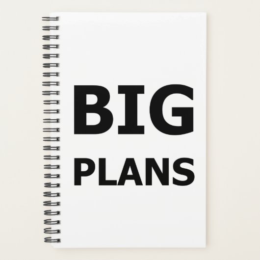 Planner Funny Gezegde Big Plans (Voorkant)