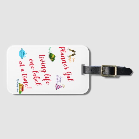 Planner Gal - Levensduur één label per keer! Bagagelabel (Voorkant (horizontaal))