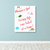 Planner Gal - Levensduur één label per keer! Canvas Afdruk (Insitu (Houten vloer))