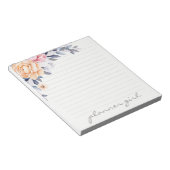 Planner Girl Floral Waterverf Notitieblok (Schuin)