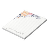 Planner Girl Floral Waterverf Notitieblok (Linkerzijde)