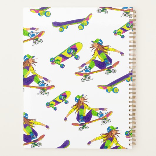 Planner Girl Skateboarder (Achterkant)