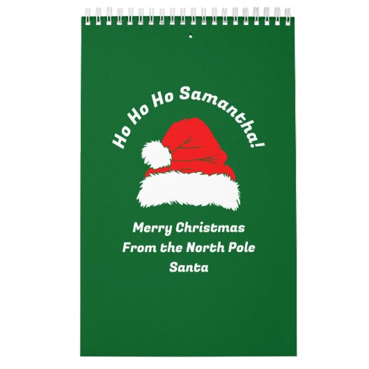 Planner Green Red White Santa Merry Christmas Kalender (Hoes)