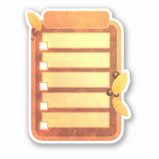 Planner Herfst Sticker te doen Lijst Scrapbook (Voorkant)