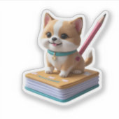 Planner Huisdieren Stickers: Schattigee Cat & Dog  Sticker (Voorkant)