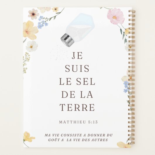 Planner "Ik ben het zout van de aarde" Organisatie (Achterkant)