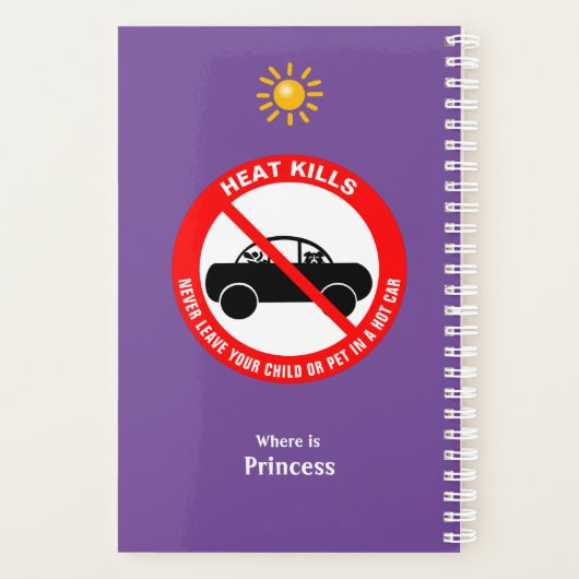 Planner met aangepaste foto- en veiligheidsherinne (Achterkant)