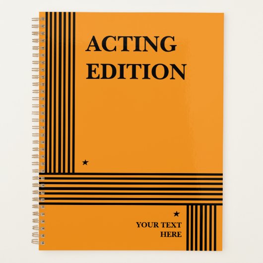 Planner met Action Edition Play Script-stijl (Voorkant)