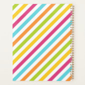 Planner met diagonale strepen in levendige kleuren (Achterkant)
