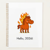 Planner met een rode paard (Voorkant)