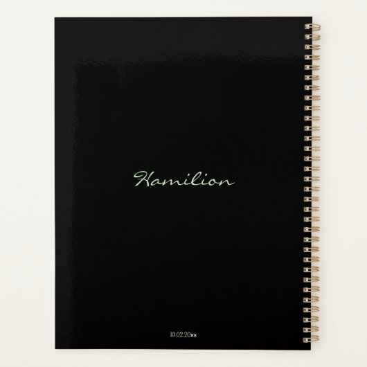 Planner met een schattig kameleon ontwerp. (Achterkant)