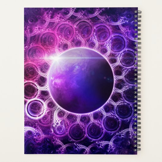 Planner met een Violet Planet Deep Dream Mandala (Achterkant)