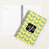 Planner met gele groene monogram bloemen (Display)