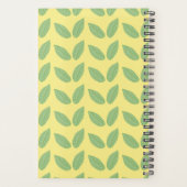Planner met gele groene monogram bloemen (Achterkant)