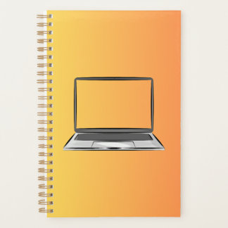 Planner met laptop logo