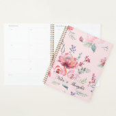 Planner met luxe waterverf roze rozen en eigen naa (Display)