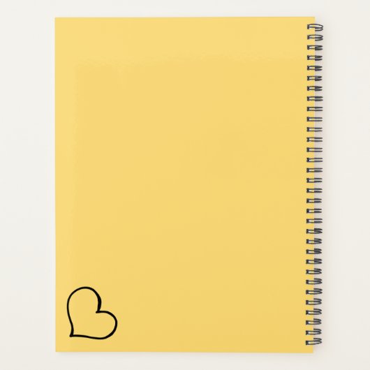 Planner met naam script aangepast cadeau (Achterkant)
