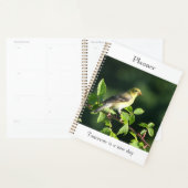 Planner met op zittende vogel (Display)