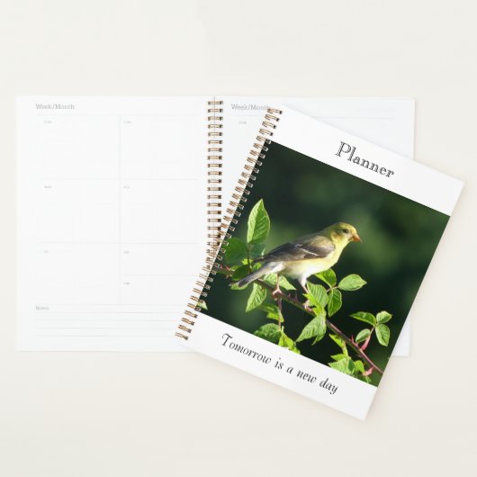 Planner met op zittende vogel (Display)
