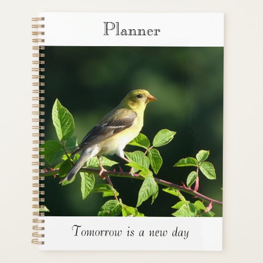 Planner met op zittende vogel (Voorkant)