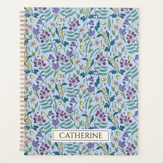 Planner met patroon van wilde bloemen (Voorkant)